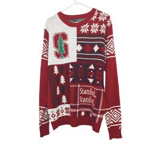 Stanford Cardinal Ugly Christmas Sweater XL Red/White Knit Festive Design